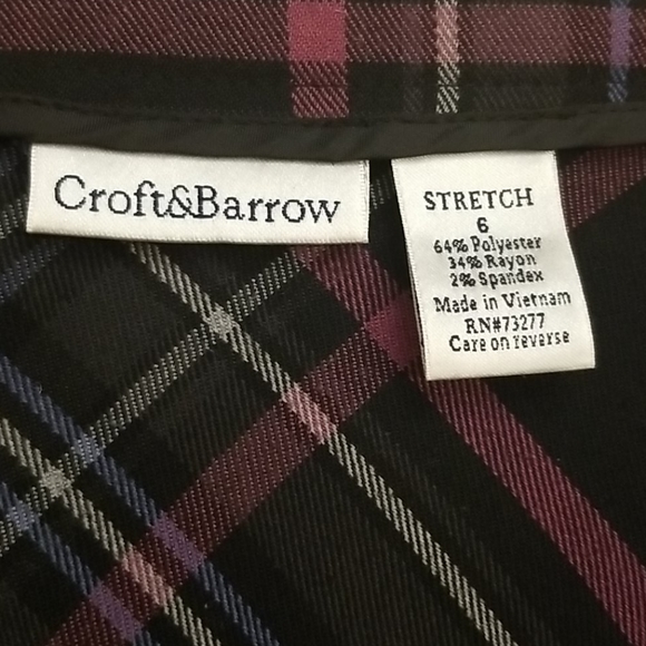 Croft&Barrow plaid A-line skirt - Picture 6 of 7